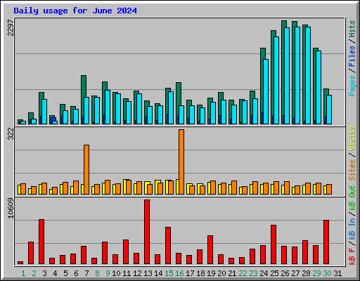 Daily usage for June 2024