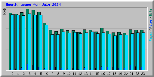 Hourly usage for July 2024