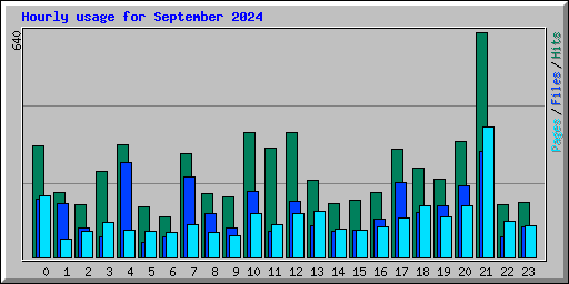 Hourly usage for September 2024