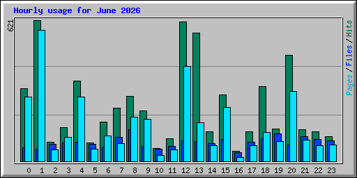 Hourly usage for June 2026