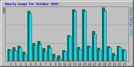 Hourly usage for October 2025