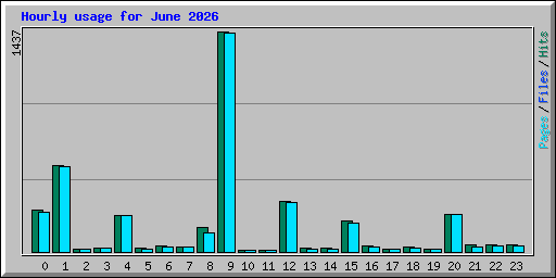 Hourly usage for June 2026