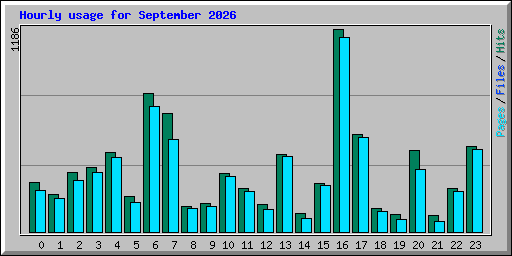 Hourly usage for September 2026
